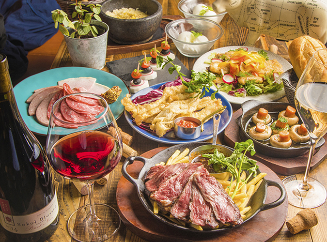 牛ハラミのステーキフリットコース