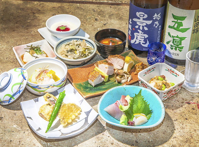 つくば鶏と旬魚旬菜の厳選会席