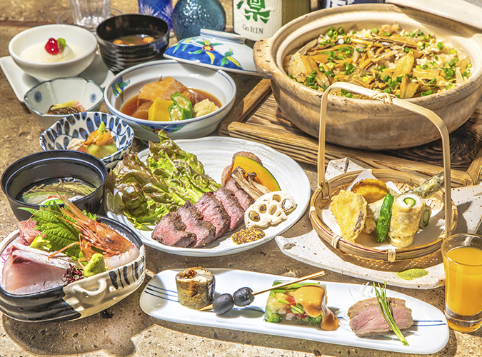 国産黒毛和牛と旬魚旬菜の極上会席