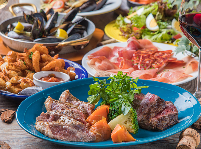 豪州産短角牛＆ドライエイジングビーフ食べ比べ+デザート2品付コース						